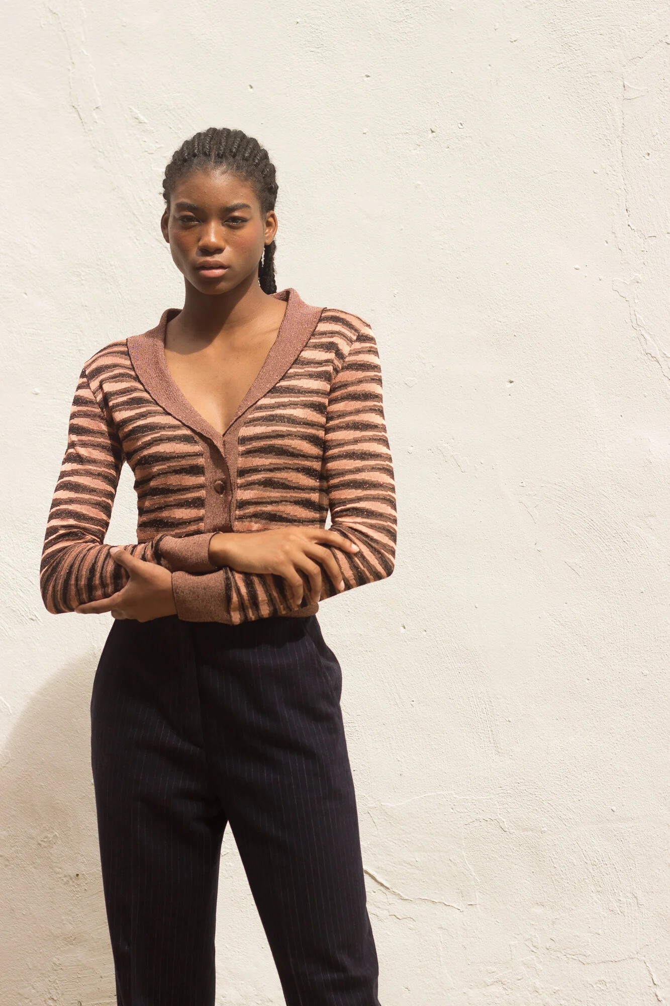 1990s Missoni Zebra Knit Cropped Cardigan — Wayward Collection